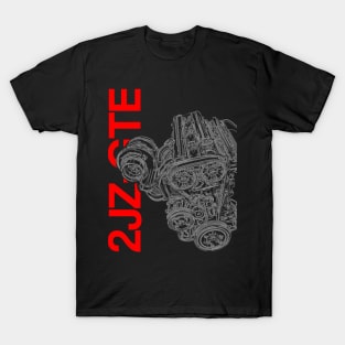 2JZ-GTE Supra MKIV Engine T-Shirt